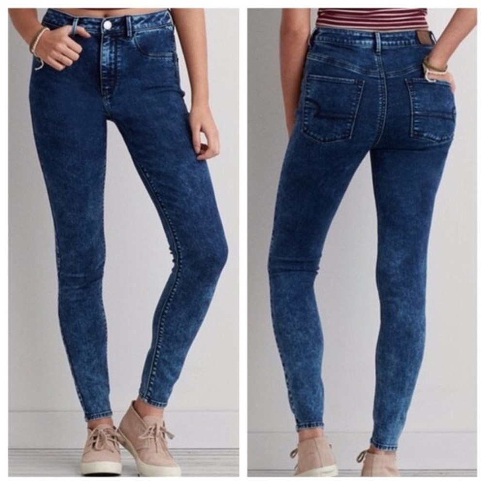 American Eagle acid wash jeggings